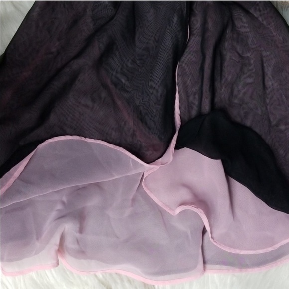 VINTAGE Fantasies chiffon Lace Slip pink black Sz S women’s sexy lingerie Y2K - Picture 9 of 15